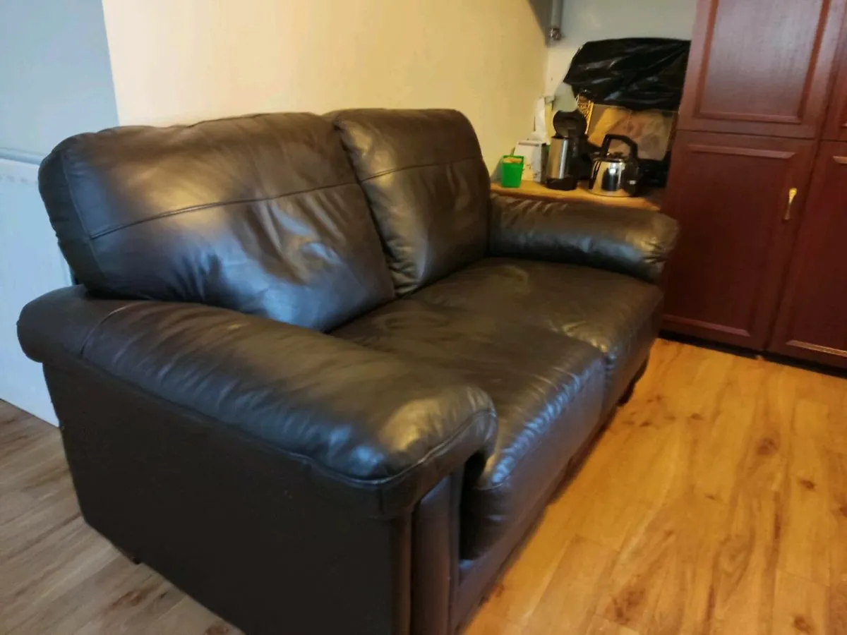 Leather Couch Sofa 2 Seater - Image 2