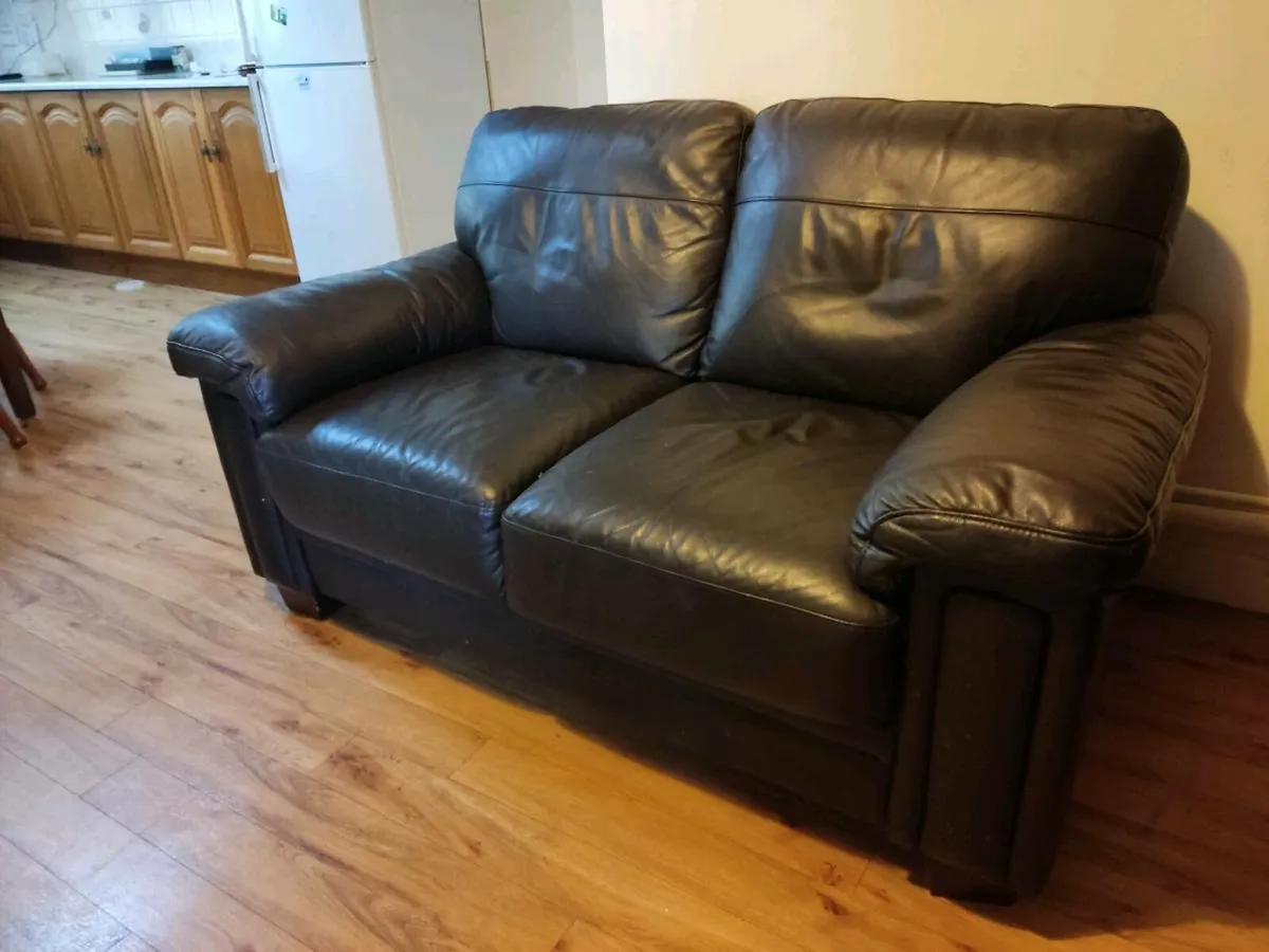 Leather Couch Sofa 2 Seater - Image 3