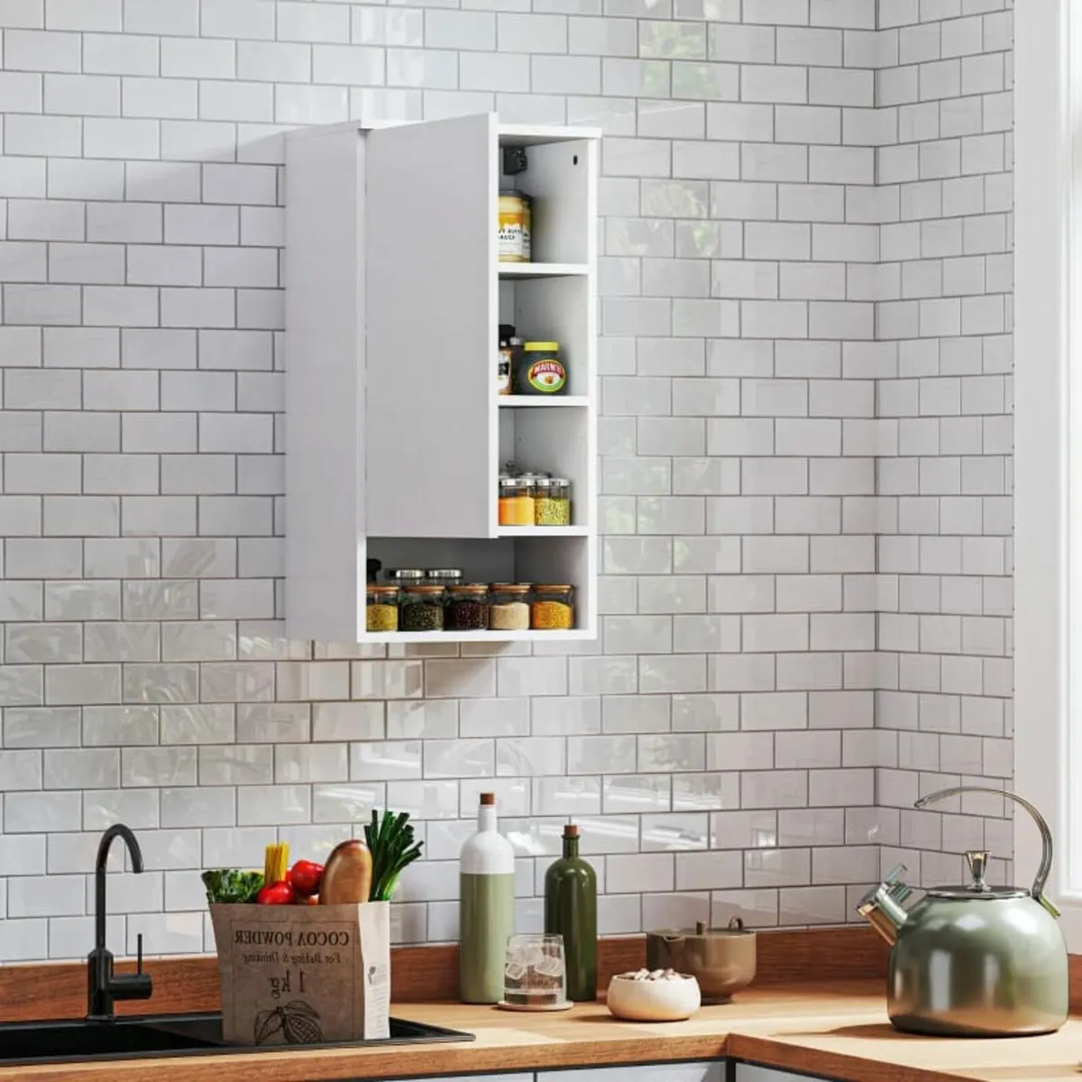 Wall-mounted bathroom cabinet, wall cabinet for ba - Image 4