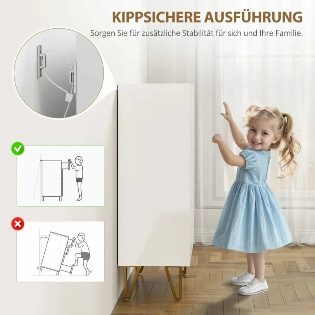 Shoe cabinet with 2 doors, shoe rack, shoe storage - Image 4