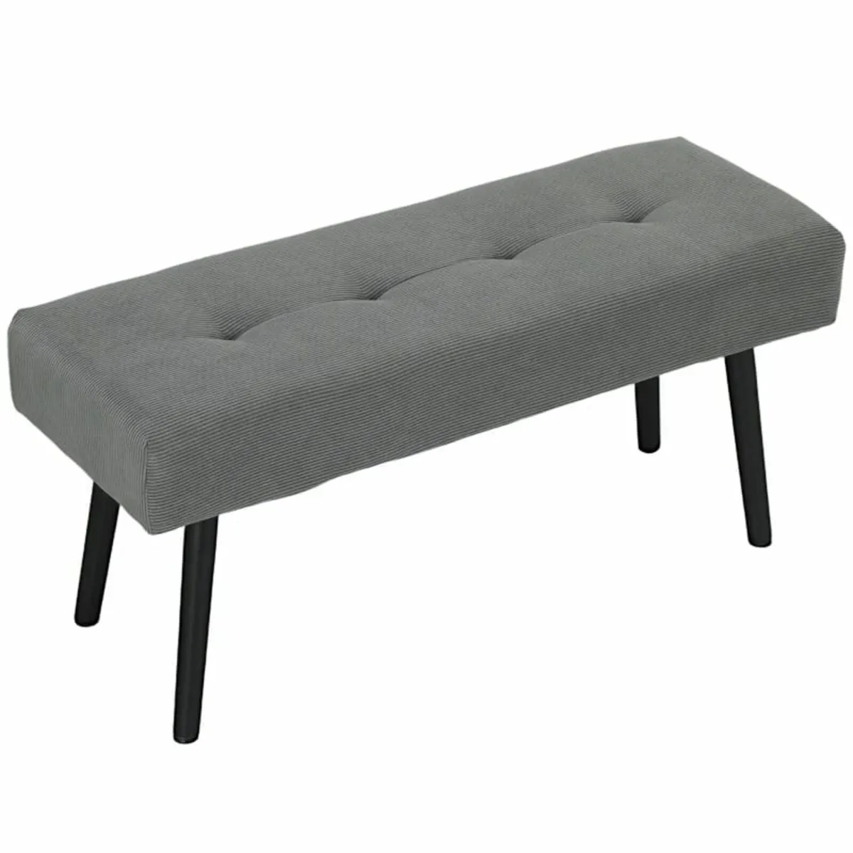 Upholstered Bench with Cord Cover, Bed Bench with - Image 1