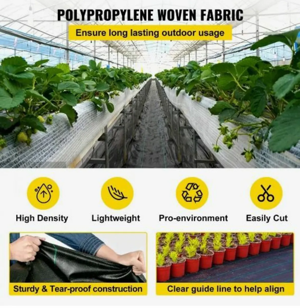 182.9 x 9144 cm Heavy Duty PP Woven Weed - Image 3