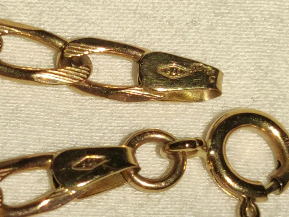 ROUND LINKS, 9CT Solid Gold 5.07g 8"New Bracelet ! - Image 4
