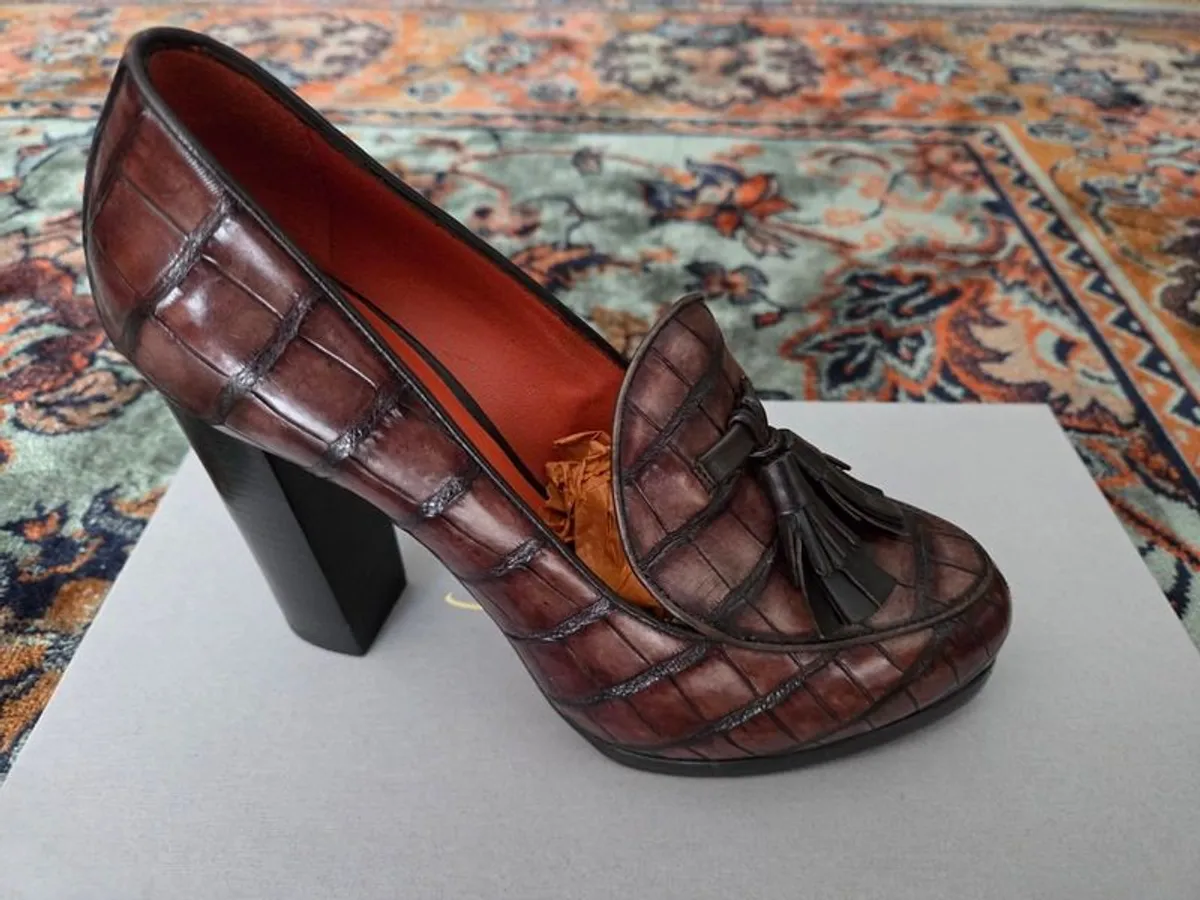 Santoni Crocodile leather shoes - Image 3