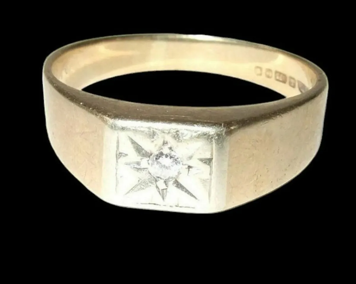 Vintage Hallmarked 9ct Diamond Solitaire - Image 4