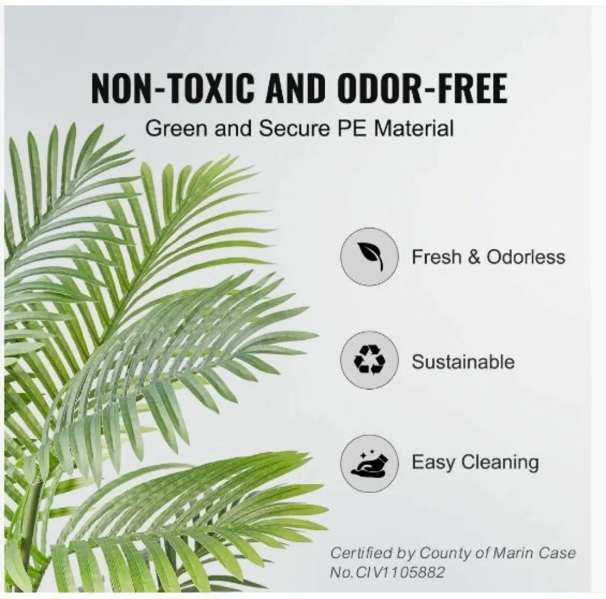 Artificial Gold Cane Palm Tree, 2m - Image 4