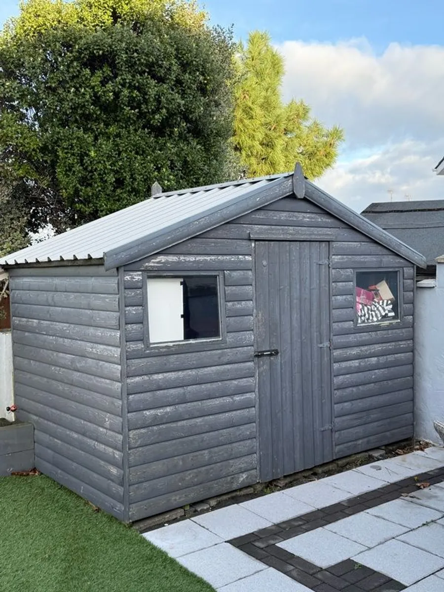 Barrel-Board Garden Shed - Image 1