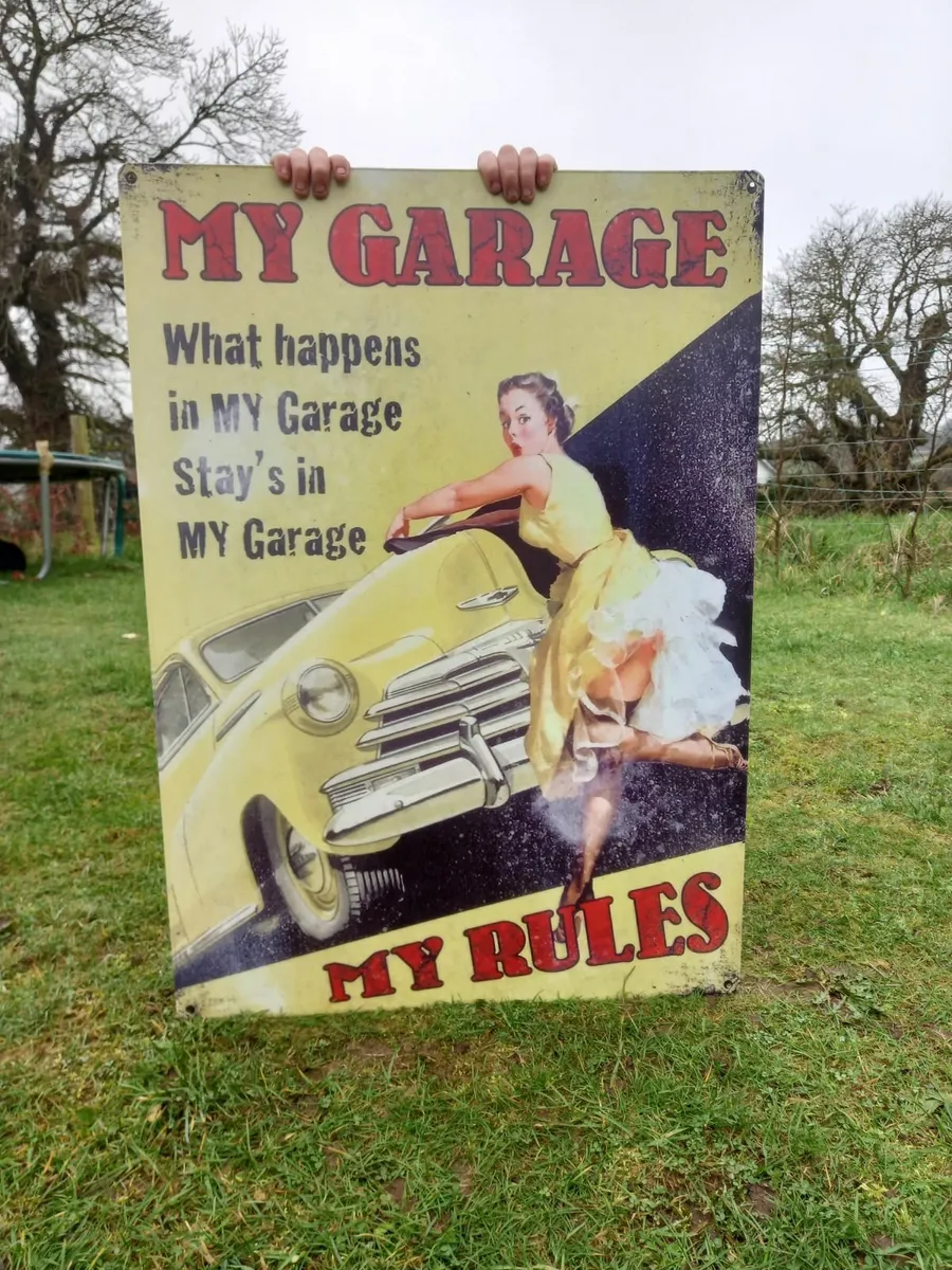 Large Garage Tin Sign