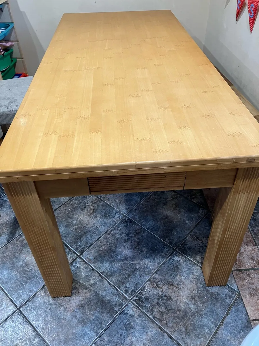 Dining Table and two benches - Image 1