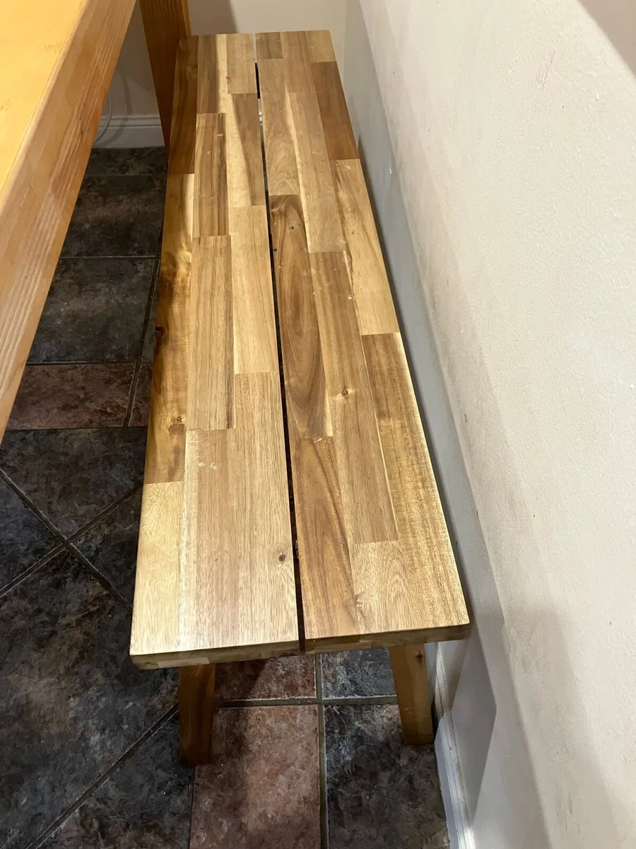 Dining Table and two benches - Image 2