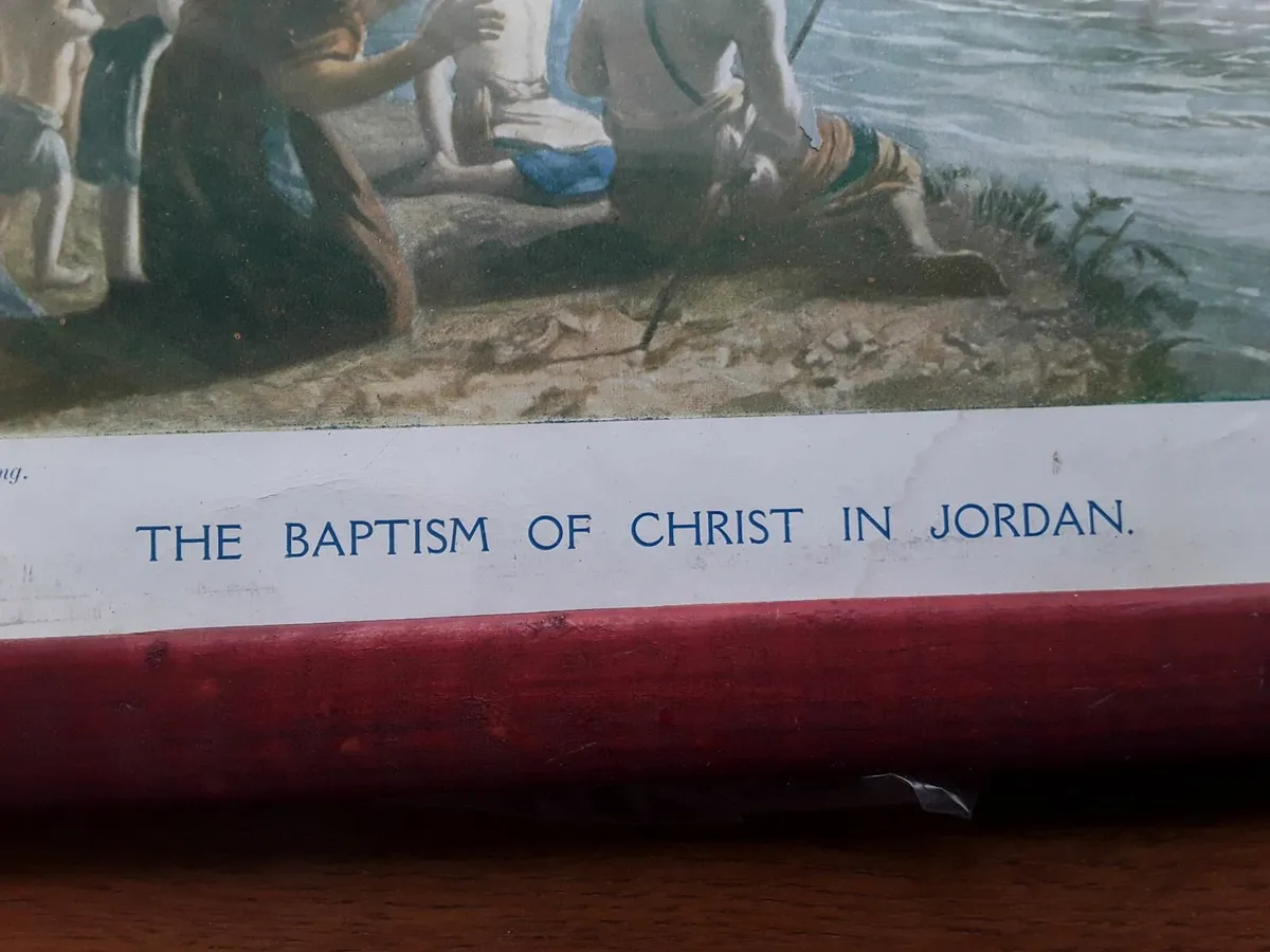 Old small picture of Christ's baptism - Image 3