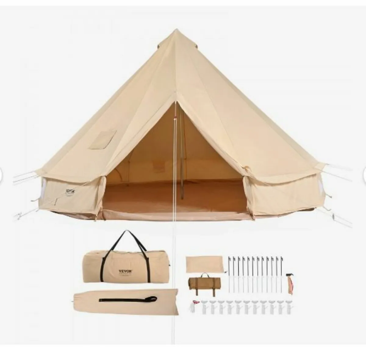 Canvas Bell Tent, 4 Seasons 4 m/13.12 ft - Image 1