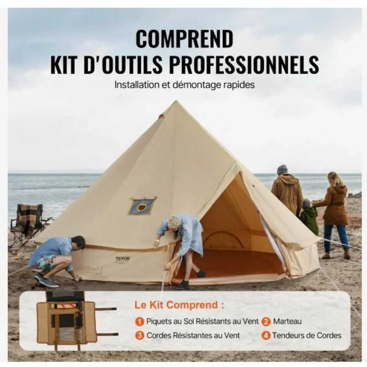 Canvas Bell Tent, 4 Seasons 5 m/16.4 ft - Image 4