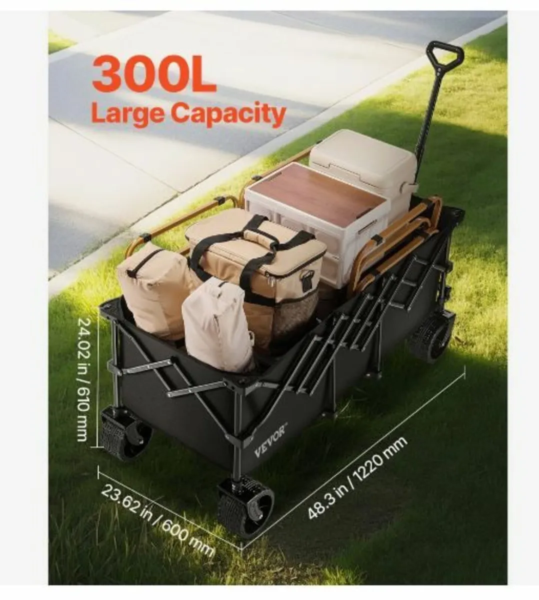 Foldable Wagon with Extended Tailgate - Image 3