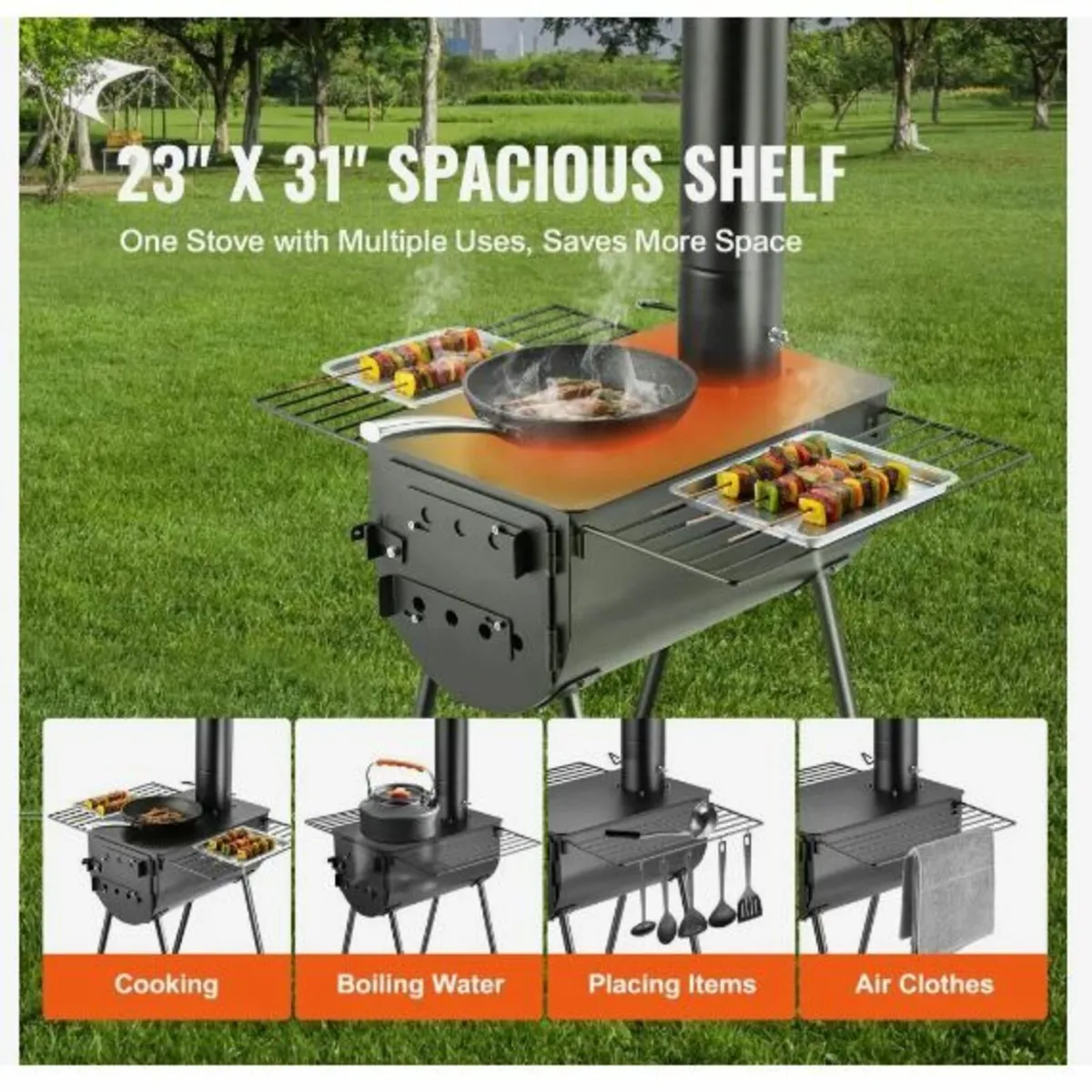 Wood Stove, 3 m, Alloy Steel Camping Tent - Image 2