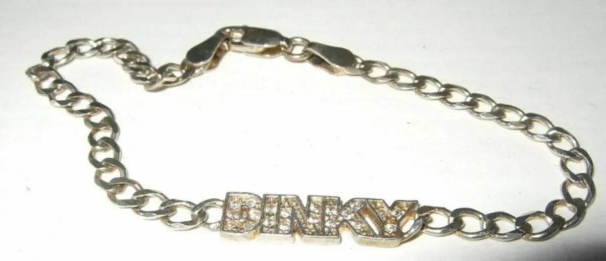 Vintage Hallmarked Silver Gemset Logo Bracelet - Image 4