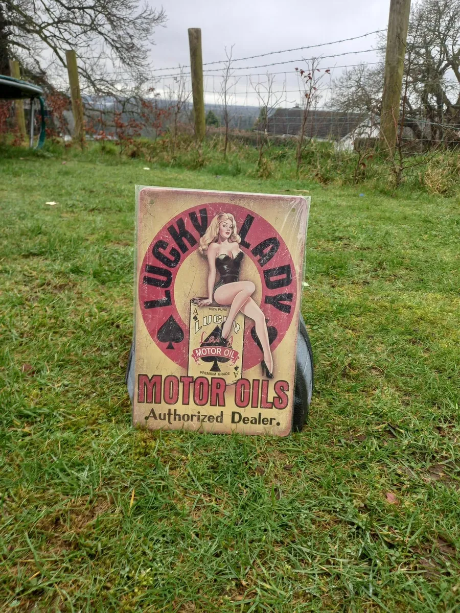 Lucky Lady Tin Sign