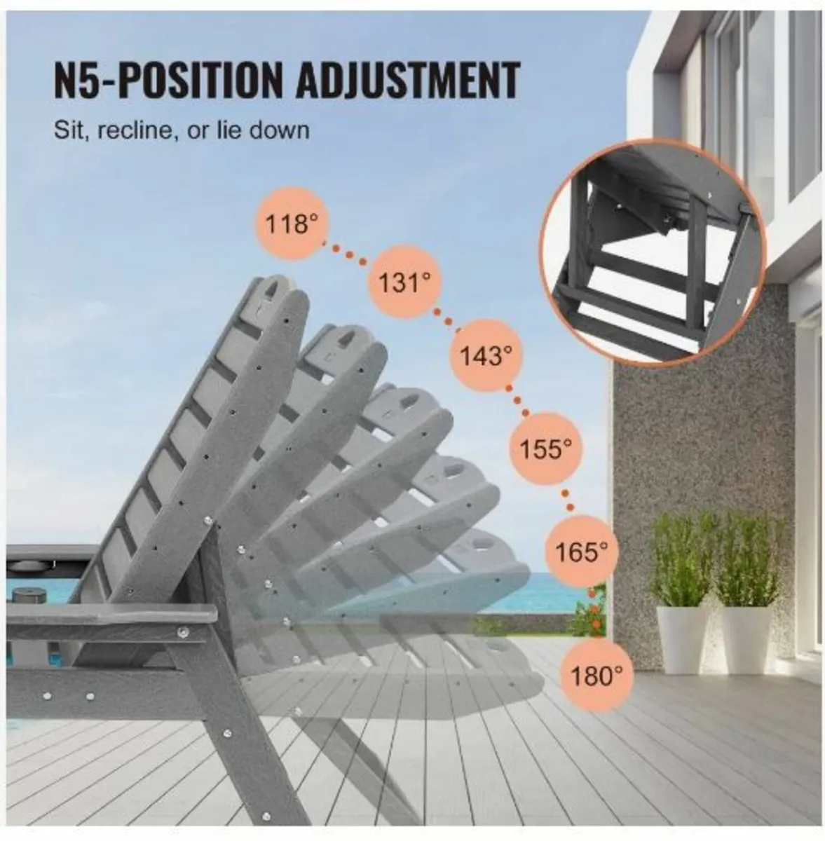 Chaise Lounge Chair, 181 kg Weight Capacity - Image 3