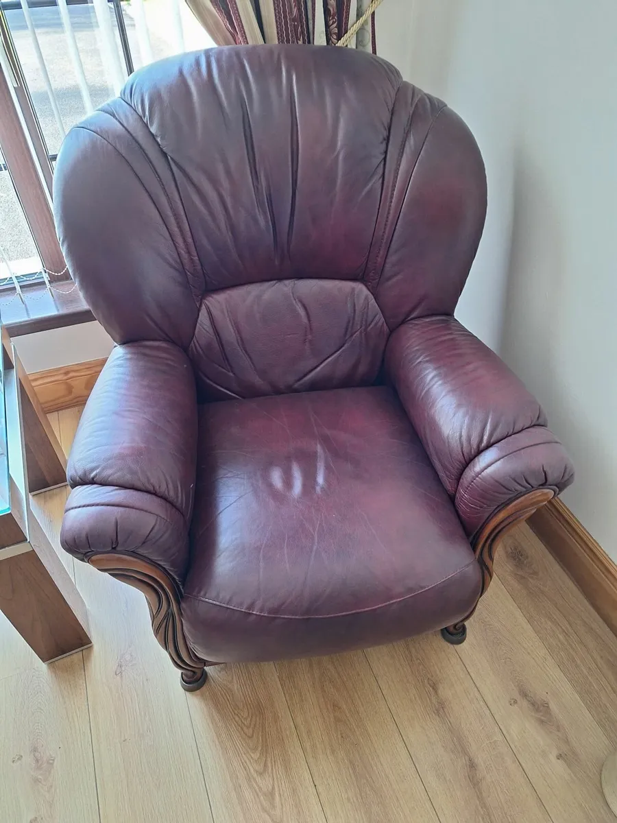 3 piece leather suite - Image 3