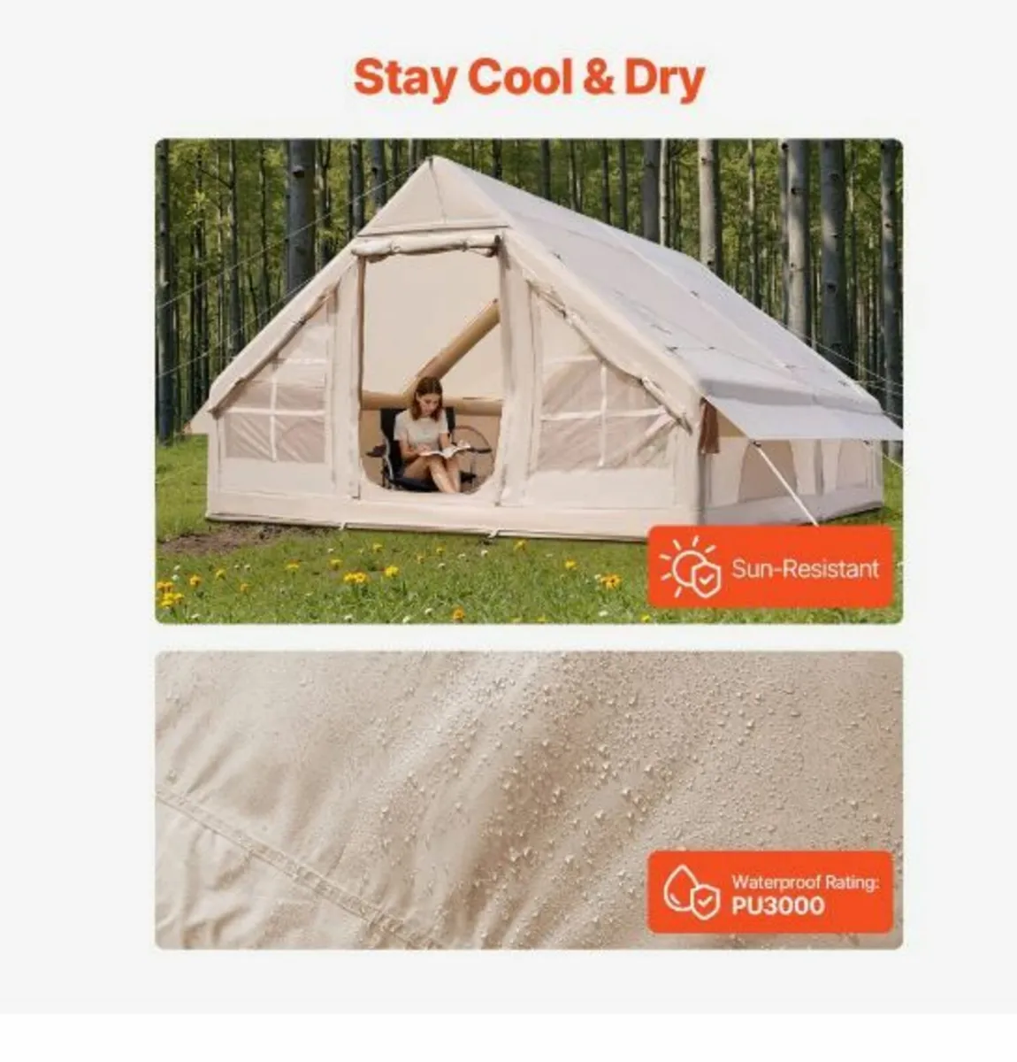 Inflatable Tents for Camping, 5-8 Person - Image 2