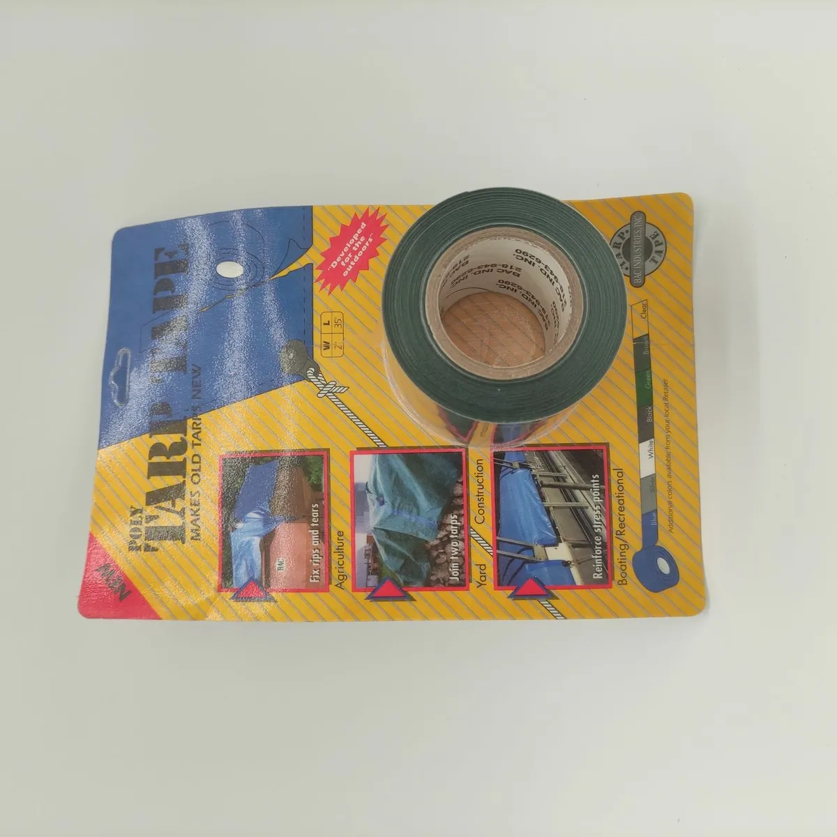 Tarp tape small  W5cm / L10m  (2" x 35') Green - Image 2