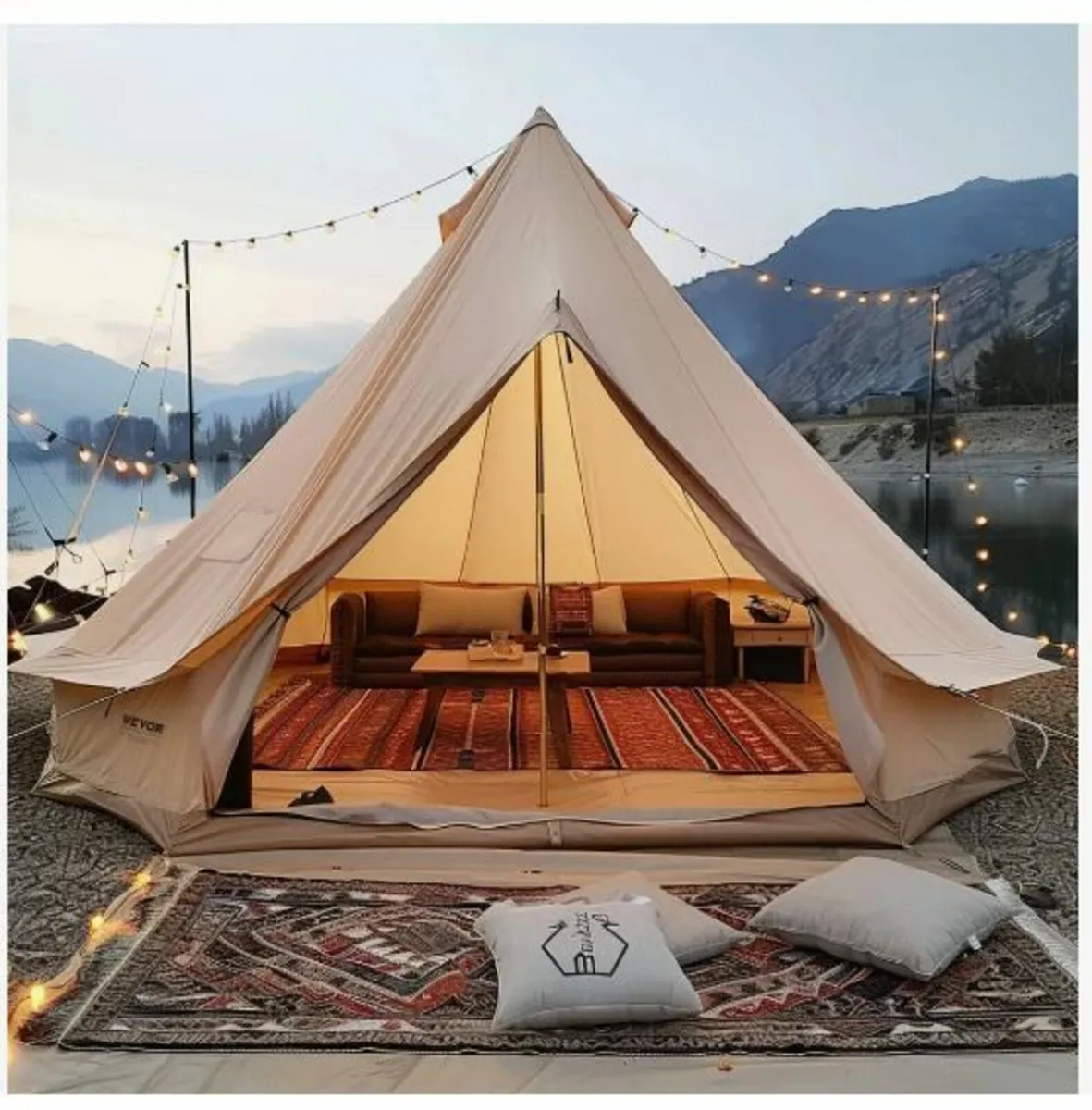 Canvas Bell Tent, 4 Seasons 6 m/19.68 ft - Image 3