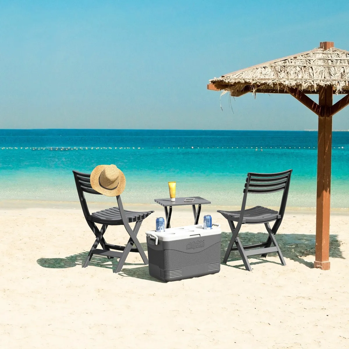 ✅ Duramax Portable Sitting Set – Grey 🪑🪑 + Table - Image 4