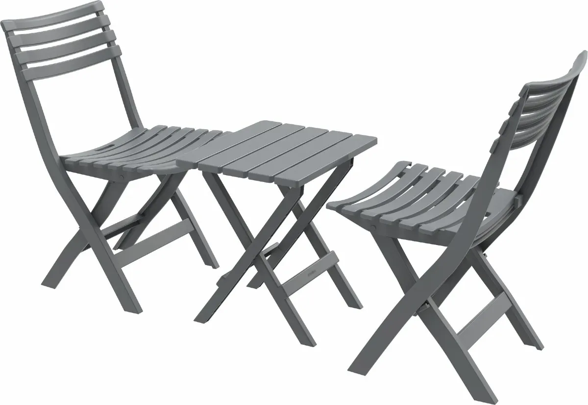 ✅ Duramax Portable Sitting Set – Grey 🪑🪑 + Table - Image 1