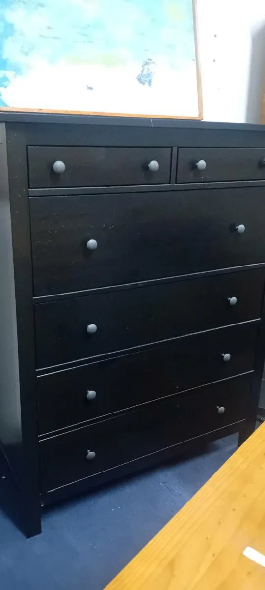 Large Modern Black Chest Of Drawers
