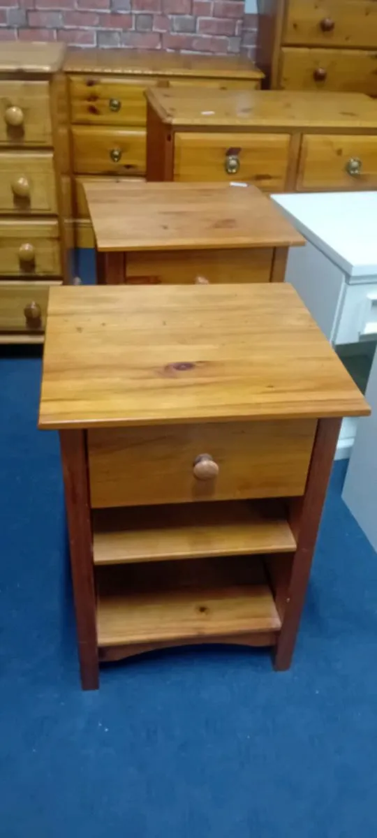 Pair Of Modern Pine Bedside Lockers