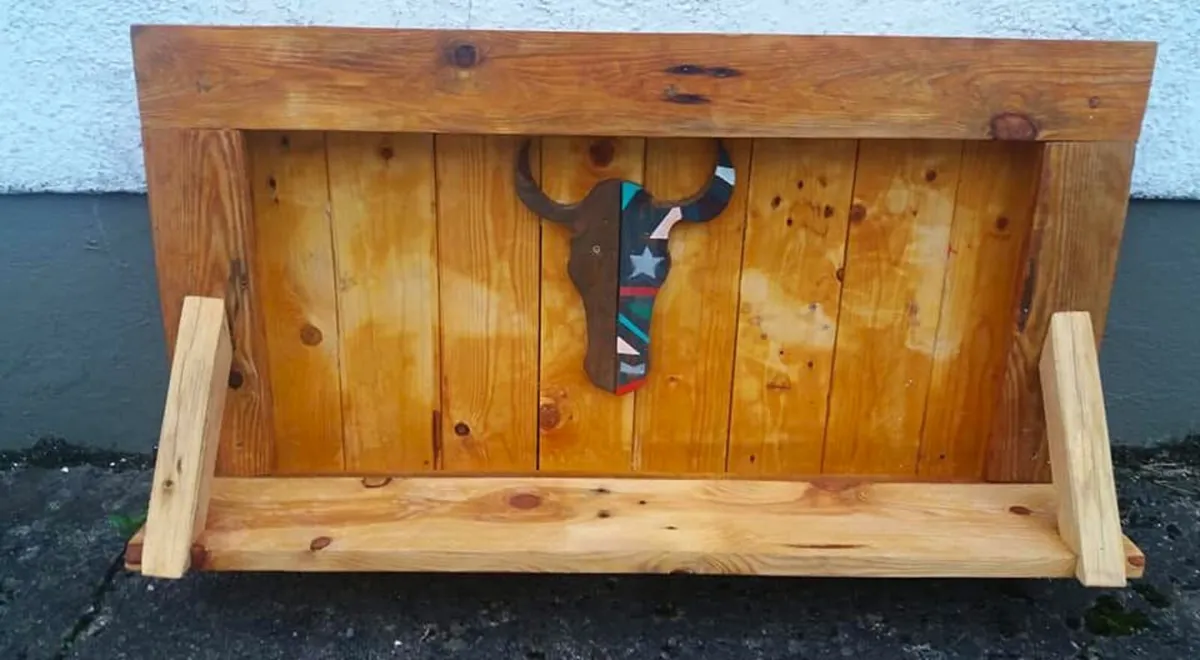 Rustic Floating Wall Bar / Display - Image 4