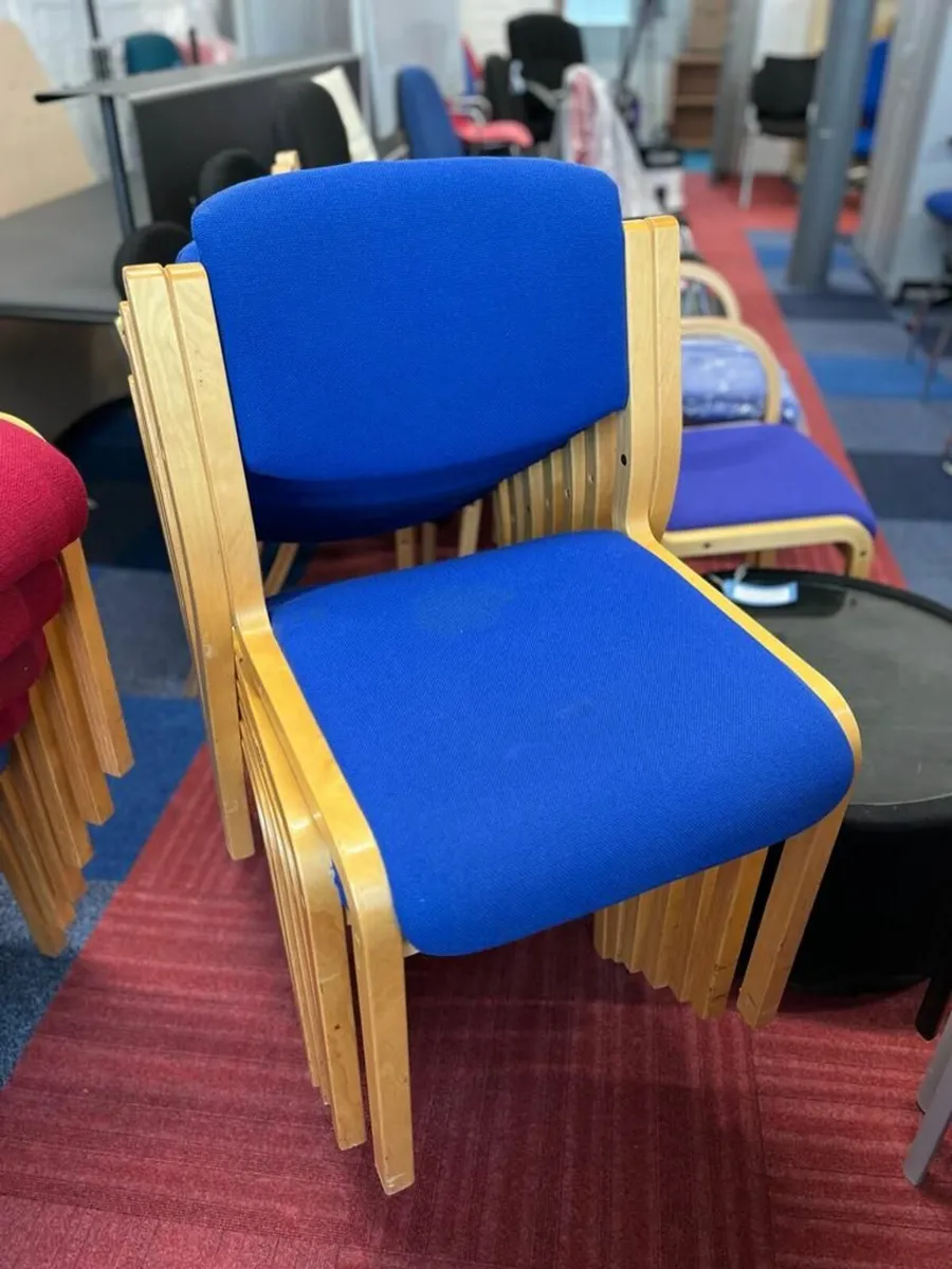 CLEARANCE WOOD FRAMED MEETING CHAIRS - £60.00+VAT - Image 2