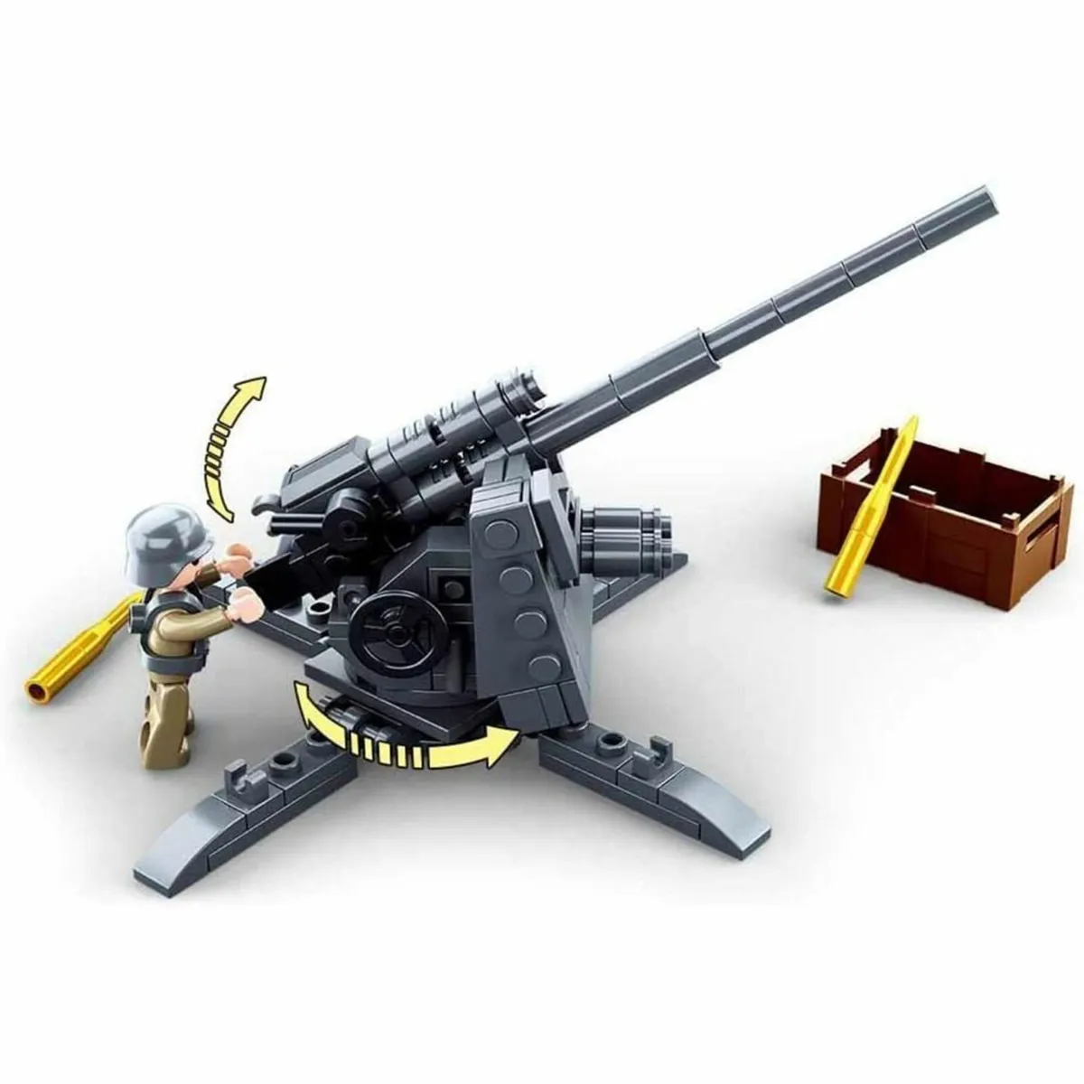 Sluban WW2 88mm Anti-Aircraft Gun Minifigures - Image 1