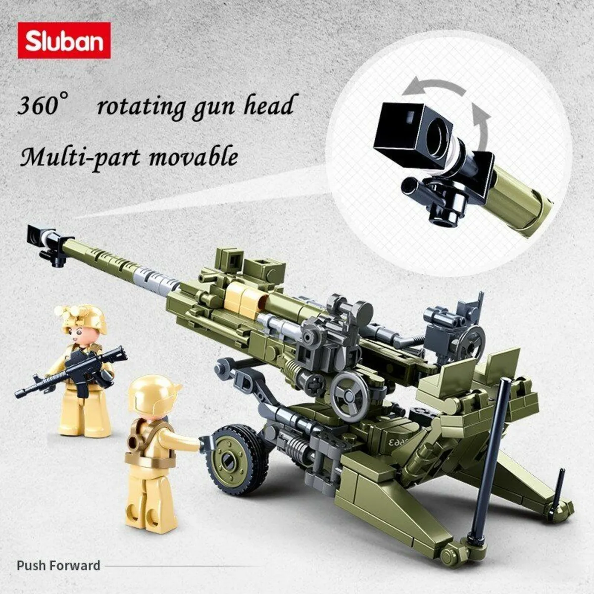 Sluban WW2 M777 Howitzer Minifigure - Image 2