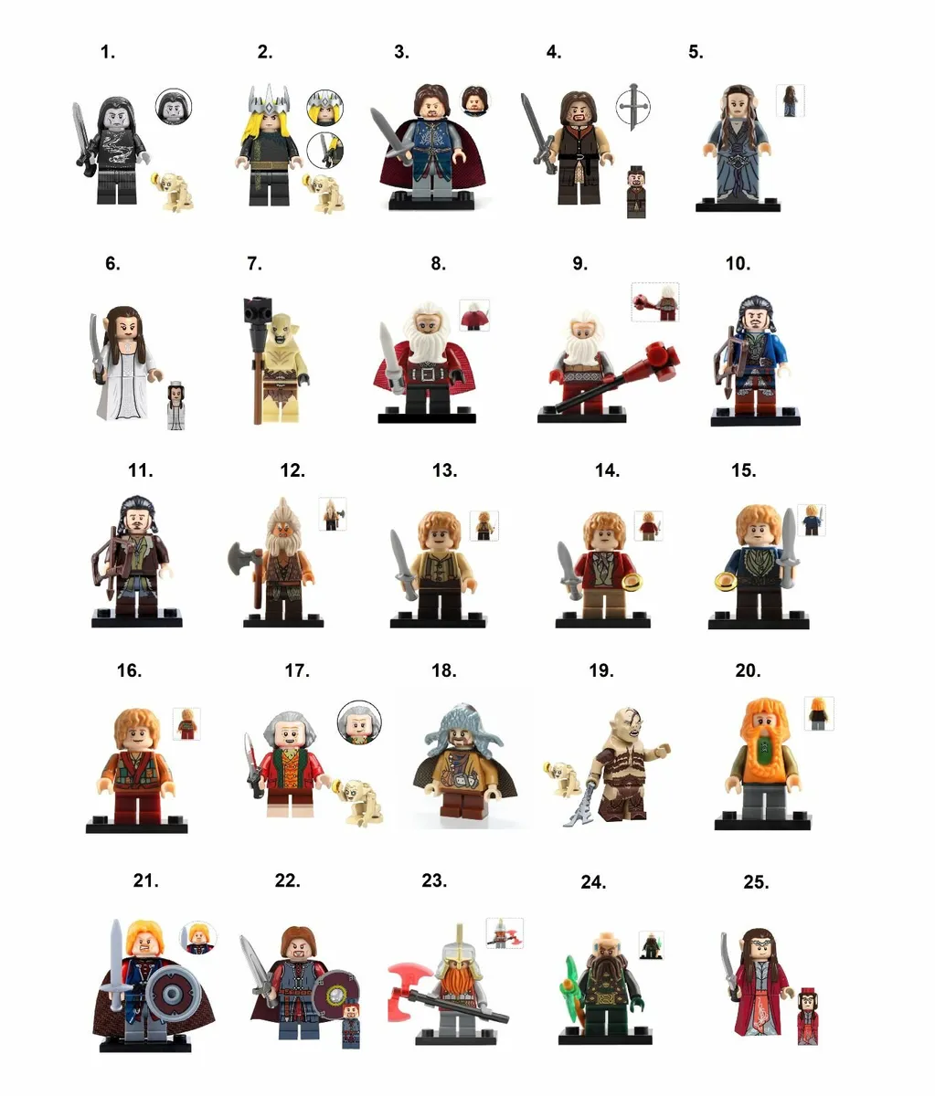 Lord of the Rings LOTR Lego Compatible Minifigures - Image 2