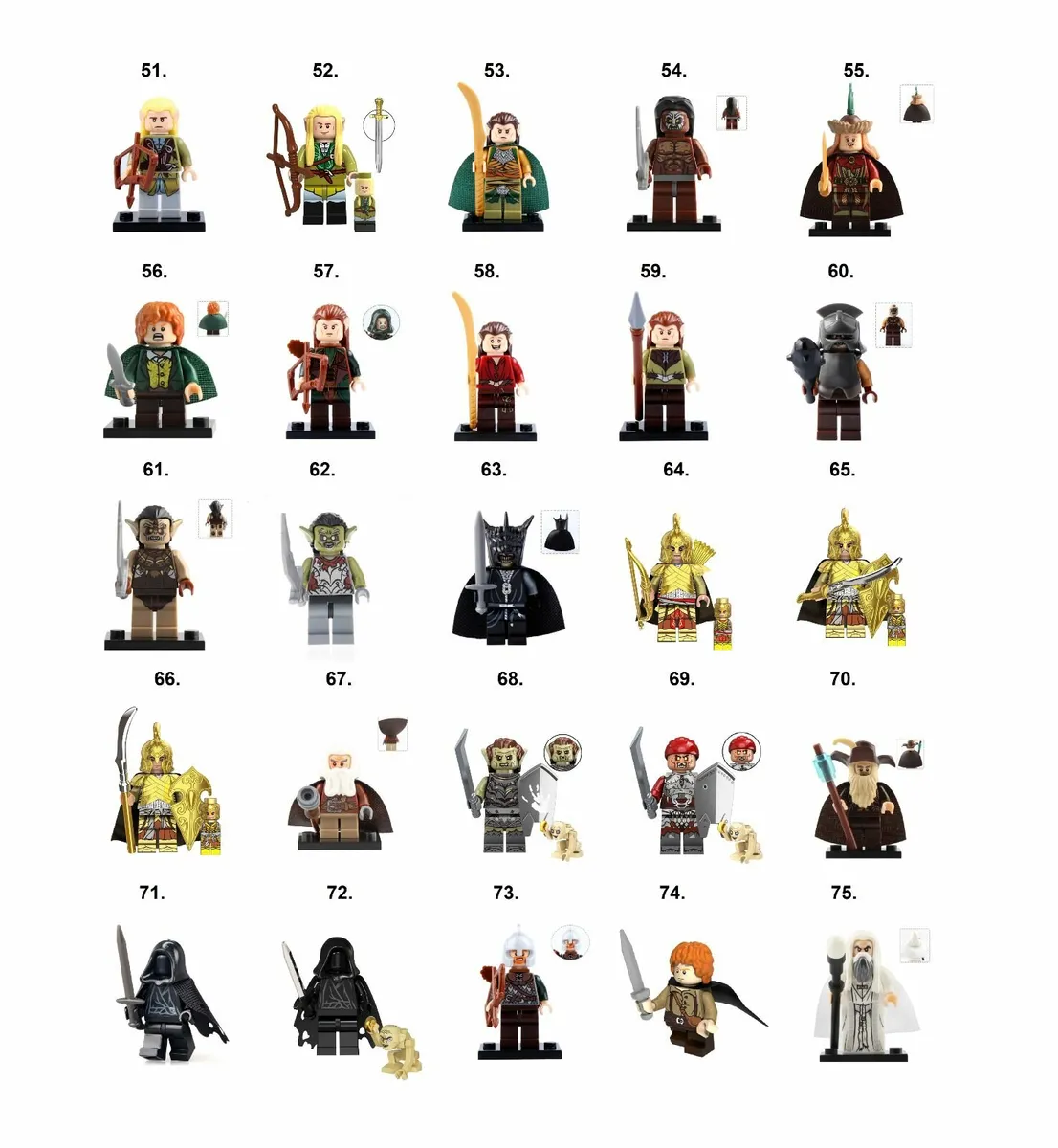 Lord of the Rings LOTR Lego Compatible Minifigures - Image 4