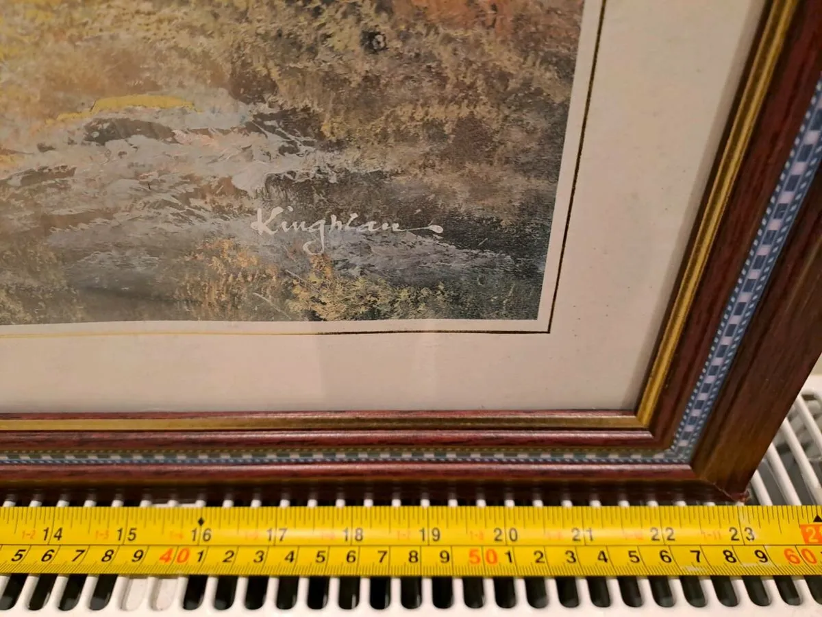 Vintage Foil Art in frame - Image 3