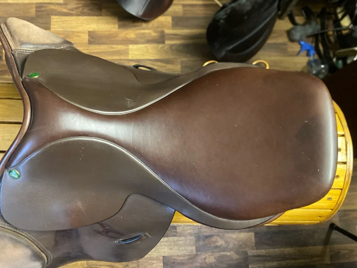 Ideal 17” close contact Leather jump saddle - Image 4