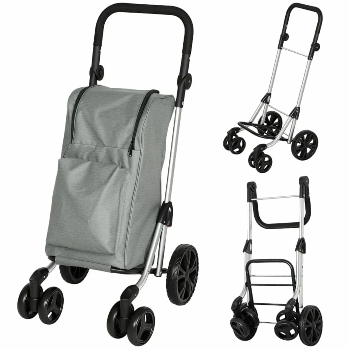 Shopping trolley, 46 L bag, foldable shopping cart - Image 2