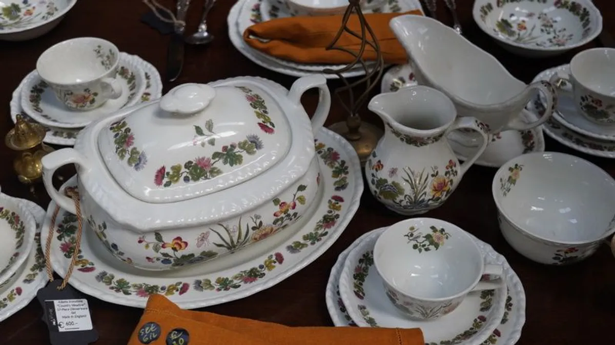 Adams Ironstone Country Meadow 57-Piece Dinnerware Set - Image 4