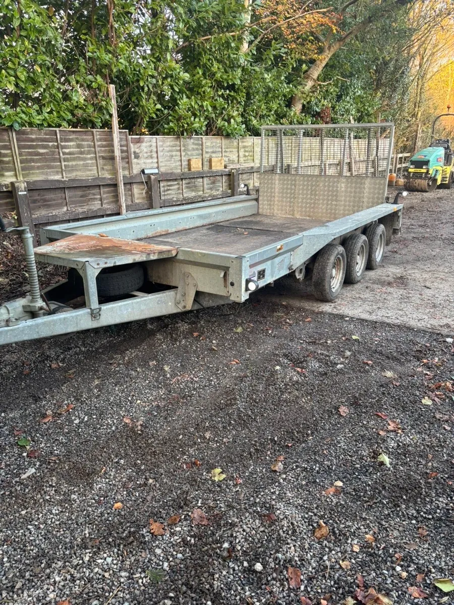 12x6 Ifor Williams triple axle plant trailer - Image 1