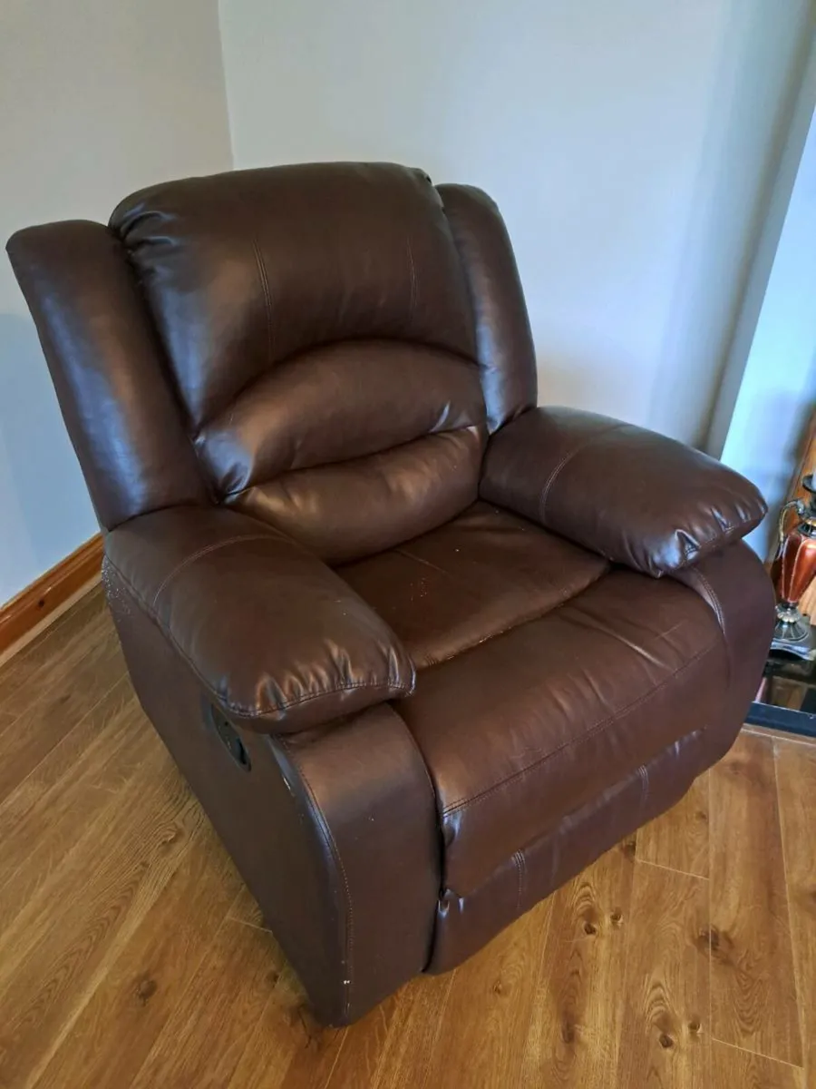 Free Leather Arm Chair - Image 1