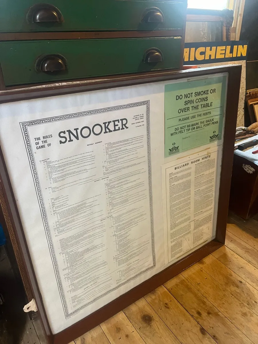 Vintage Framed Rules of Snooker - Image 2