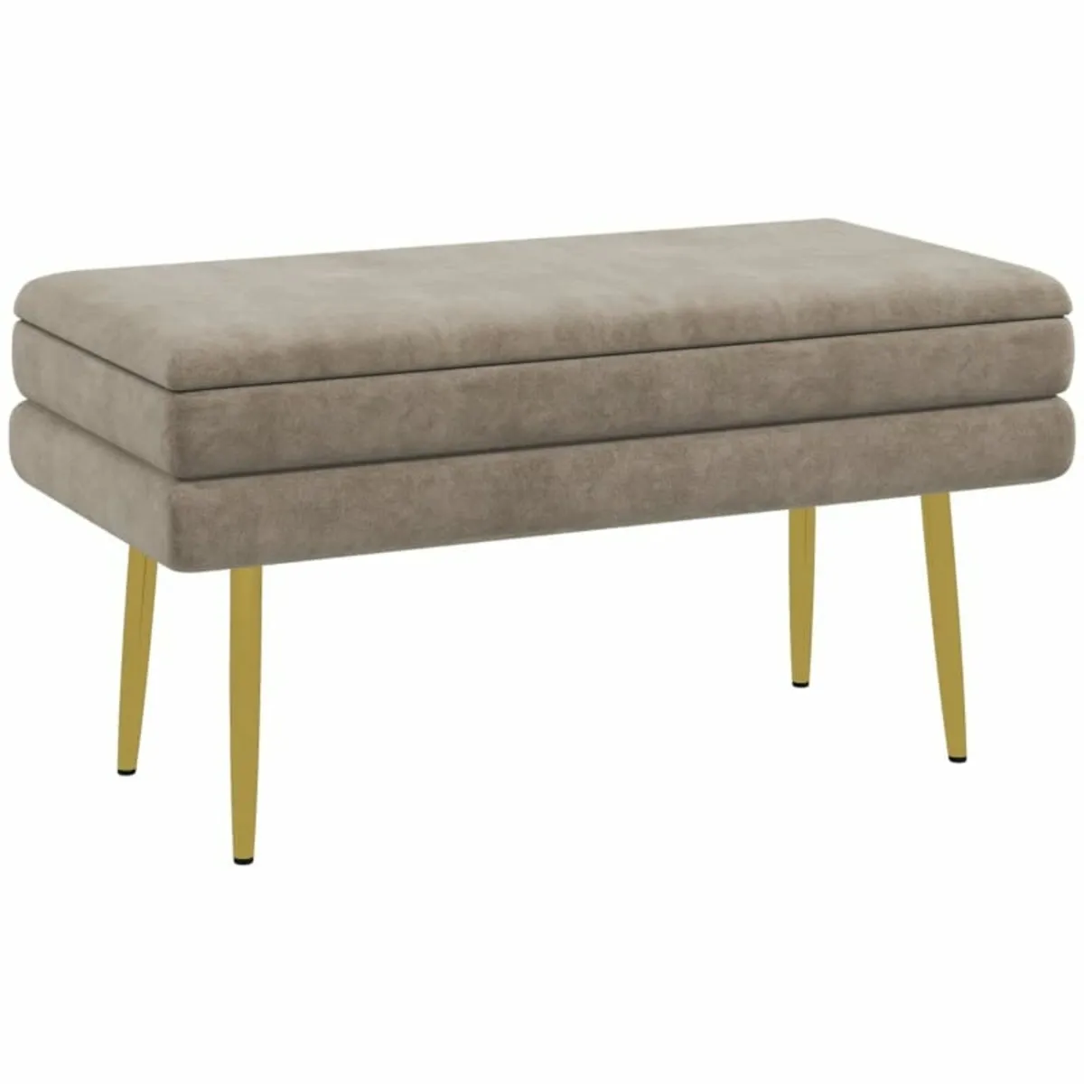 Upholstered Storage Bench, with Storage, Steel, 79 - Image 1