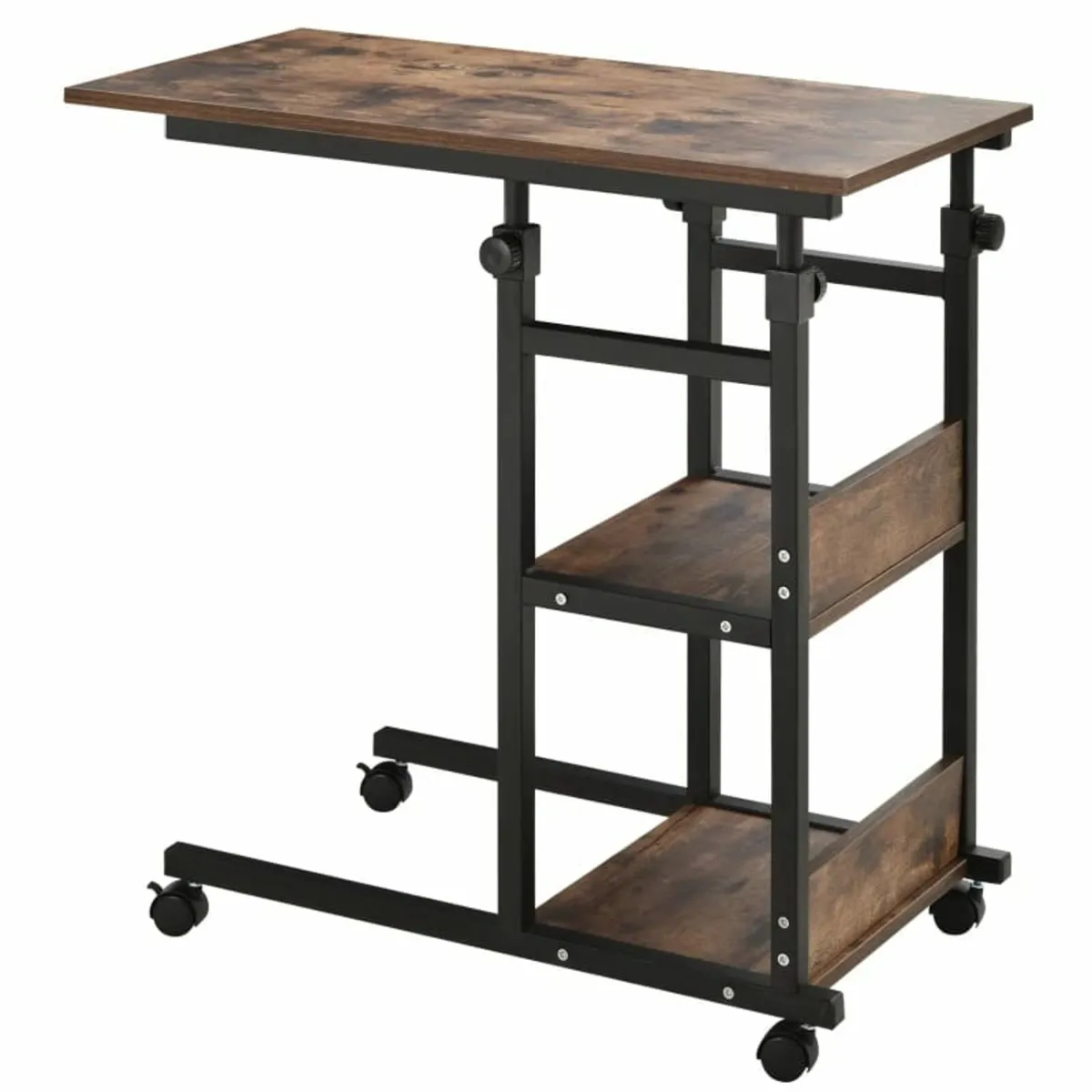 Side table with casters, height-adjustable, compac - Image 3