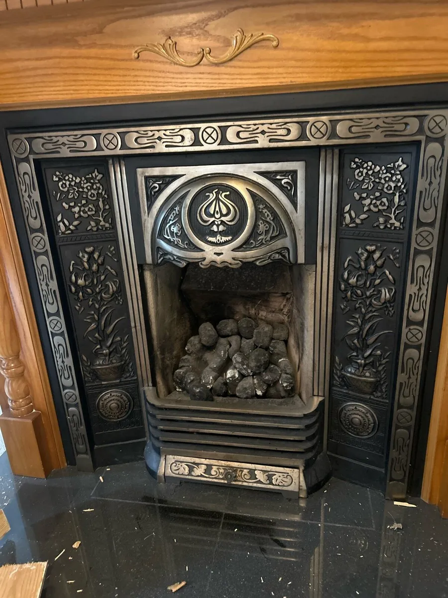 Antique heart fire place