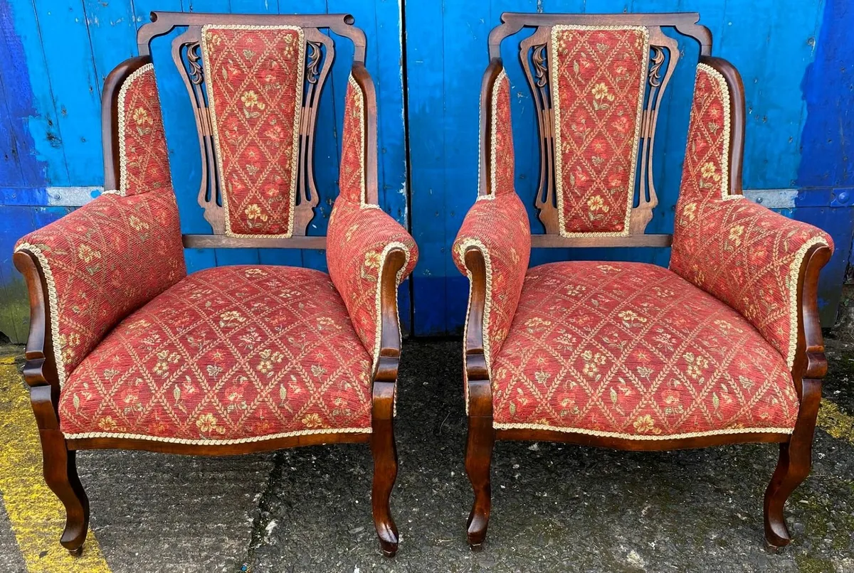 ART NOUVEAU PARLOUR SUITE - Image 4