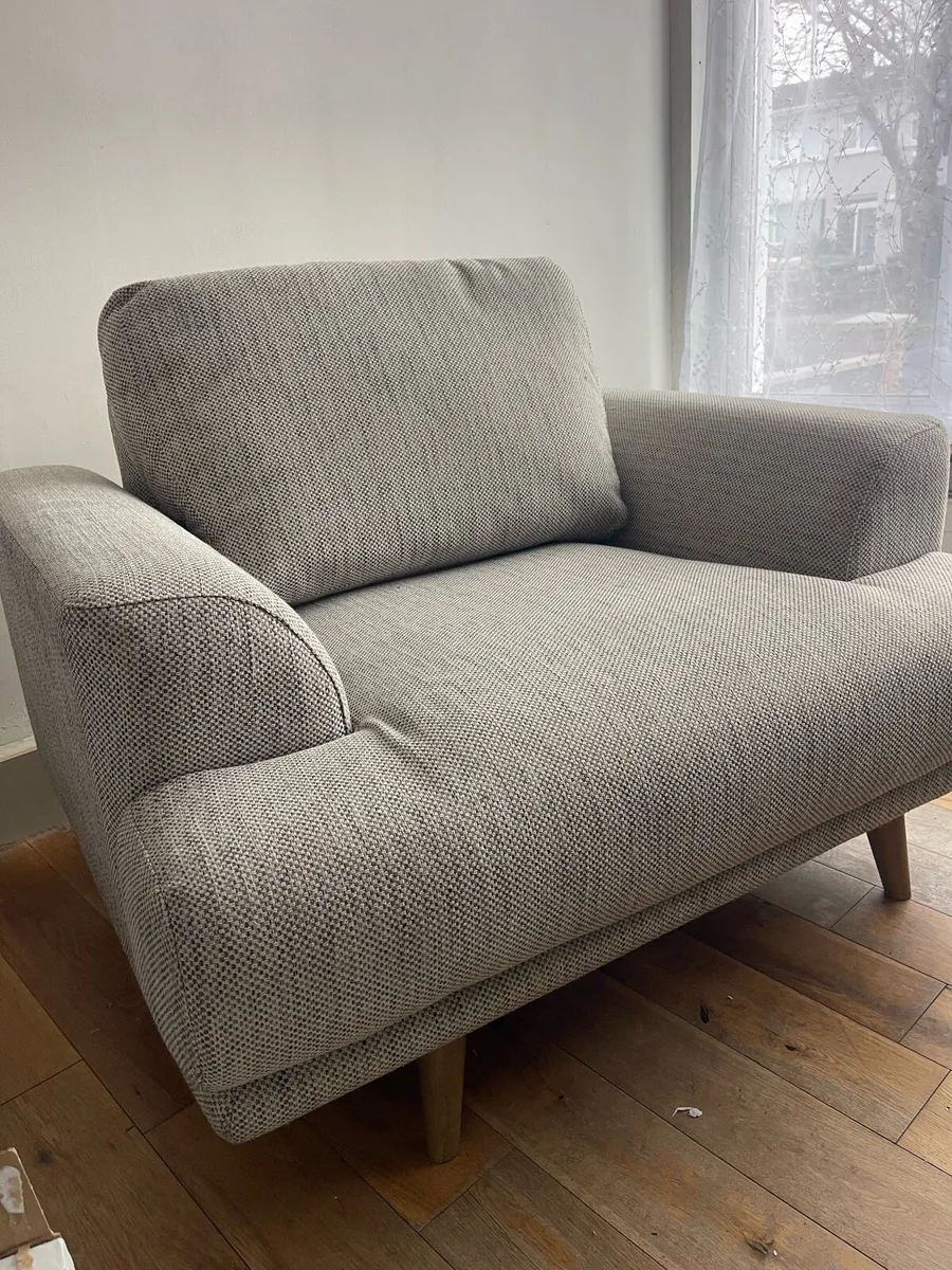 Grey Fabric Armchair - Image 1