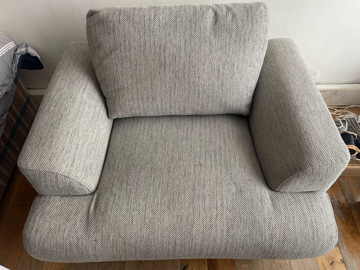 Grey Fabric Armchair - Image 2