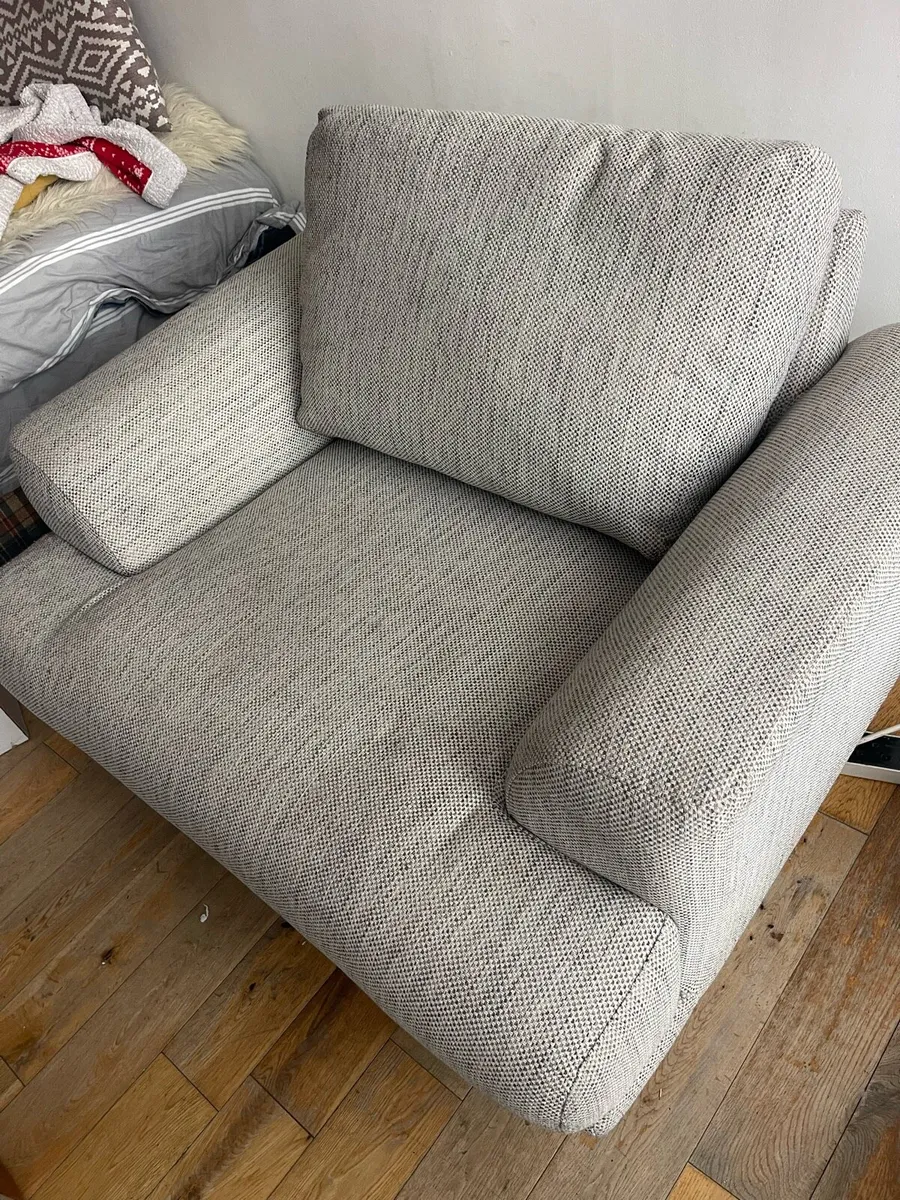 Grey Fabric Armchair - Image 3